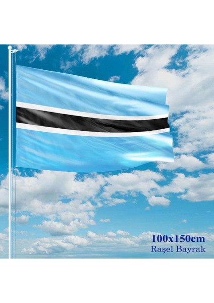 Botsvana Bayrağı Raşel Kumaş 100 x 150 cm