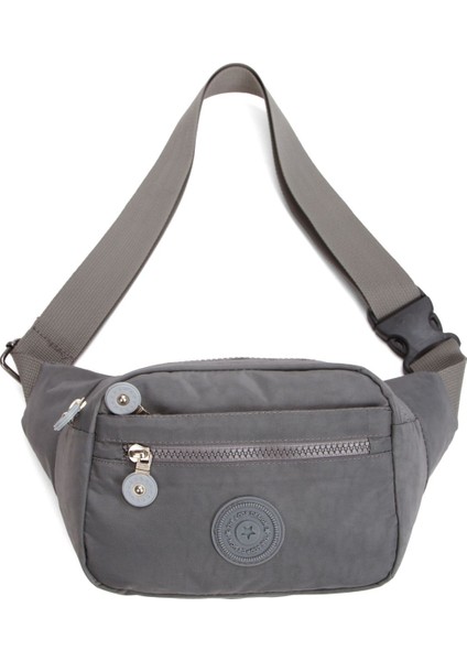 Gri Unisex Krinkıl Kumaş Bel ve Omuz Çantası, Şık ve Kullanışlı Tasarım modelleri