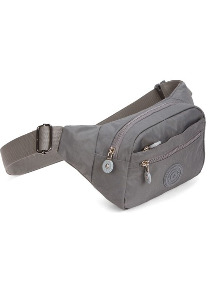 Gri Unisex Krinkıl Kumaş Bel ve Omuz Çantası, Şık ve Kullanışlı Tasarım indirimleri