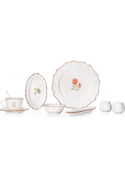 Fiora Kahvaltı Takımı 32 Parça-Çiçekli fırsatları
