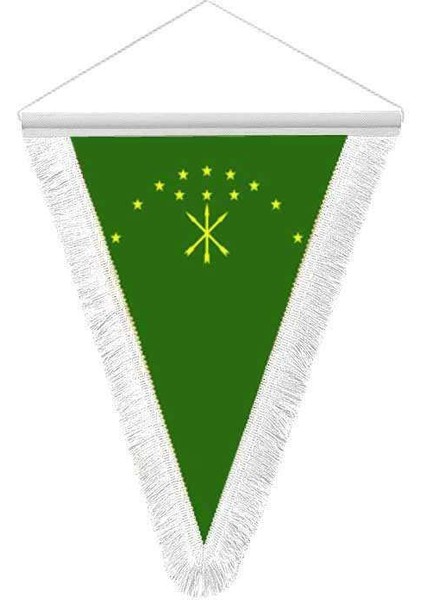 Adıge (Çerkez) Cumhuriyeti - Hatıra Üçgen Flama Bayrak