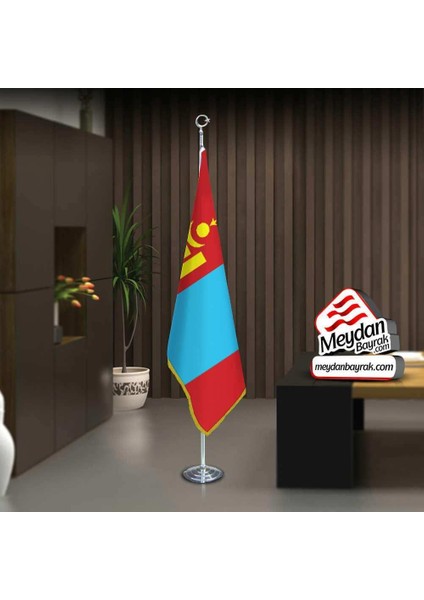 Moğolistan Bayrak -Ofis -Makam-Toplantı Odaları -Direkli -Saçaklı Makam Bayrağı
