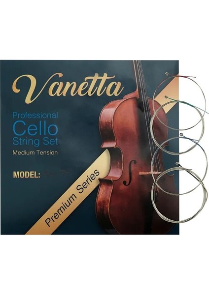 Vnt-B2 4/4 Takım Tel Çello Teli