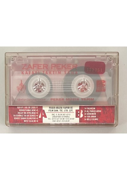 Zafer Peker Kafayı Taktım Sana Kaset (Orijinal Dönem Baskı Kaset) fiyatları