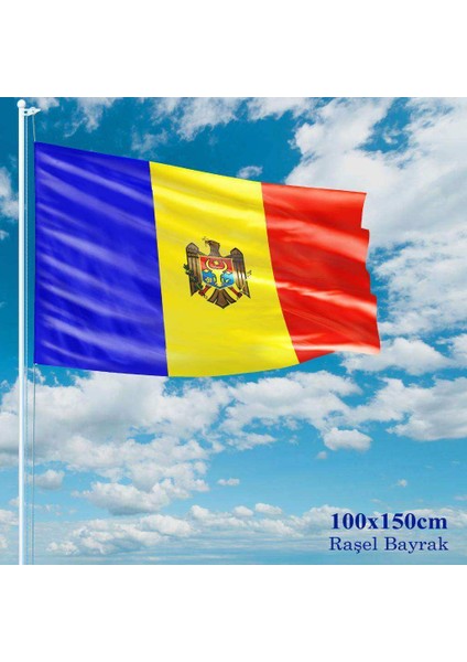Moldova Bayrağı Raşel Kumaş 100 x 150 cm