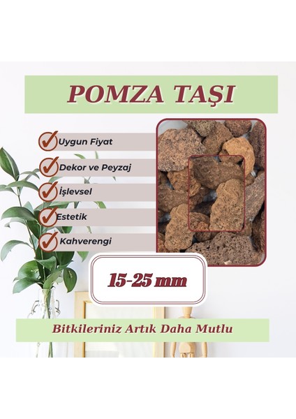 “Peyzaj ve Bahçe için 1-2 cm Kırmızı Pomza Taşı Dekoratif, Hafif, Drenaj Artırıcı 20 kg - 0.5 m2 modelleri