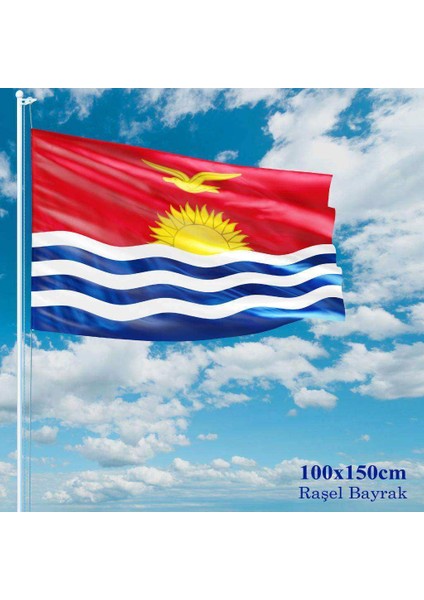 Kiribatı Bayrağı Raşel Kumaş 100 x 150 cm