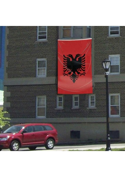 Çift Başlı Arnavutluk Bayrağı 300X450 cm Raşel Kumaş