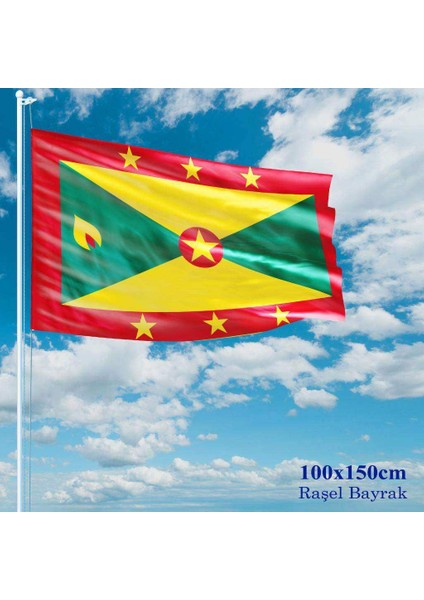Grenada Bayrağı Raşel Kumaş 100 x 150 cm