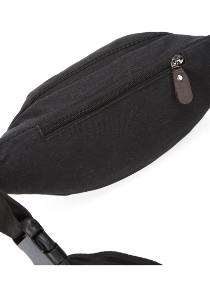 Kanvas Bel ve Göğüs Çantası, Siyah, Çok Amaçlı, Şık ve Hafif Tasarım
