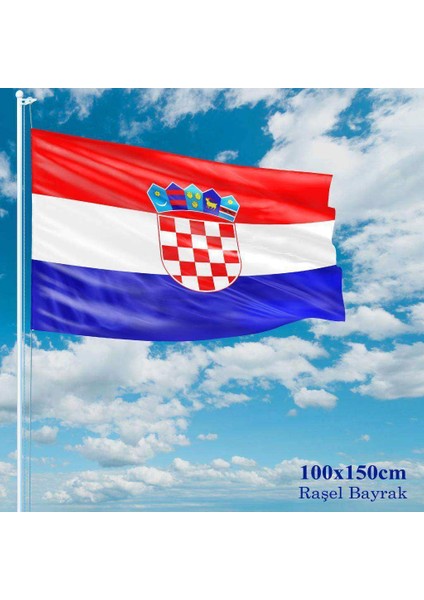 Hırvatistan Bayrağı Raşel Kumaş 100 x 150 cm