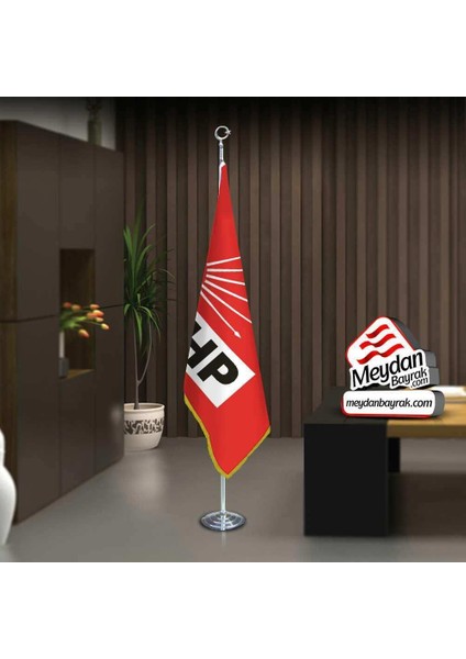 Cumhuriyet Halk Partisi Chp Bayrak -Ofis -Makam-Toplantı Odaları -Direkli -Saçaklı Makam Bayrağı