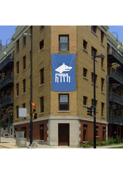 Göktürkçe Türk Yazılı Göktürk Kağanlığı Bayrak 200X300 cm