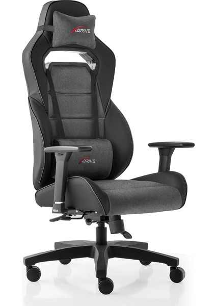 Göktürk Profesyonel Oyuncu Koltuğu Kumaş Gri/siyah