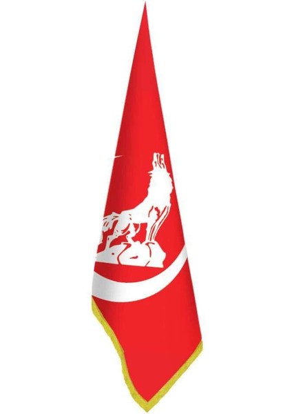 Kırmızı Hilal Bozkurt Bayrağı - Ofis-Makam-Toplantı Odaları - Saçaklı Makam Bayrağı