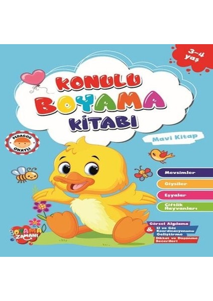 Konulu Boyama - Mavi (3-4 Yaş)