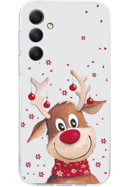 Samsung Galaxy S24 Fe Kılıf Noel Desen Baskı Yumuşak Tpu Telefon Koruyucu-Geyik (Yurt Dışından) fırsatları