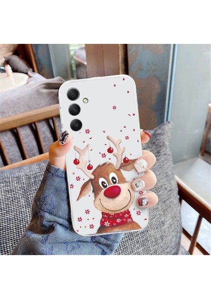 Samsung Galaxy S24 Fe Kılıf Noel Desen Baskı Yumuşak Tpu Telefon Koruyucu-Geyik (Yurt Dışından) indirimleri