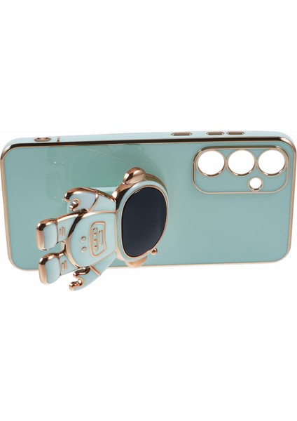 Samsung Galaxy A35 5g Kılıf Galvanik Yumuşak Tpu Telefon Kapağı Astronot Gizli Kickstand-Cyan Için (Yurt Dışından) fırsatları