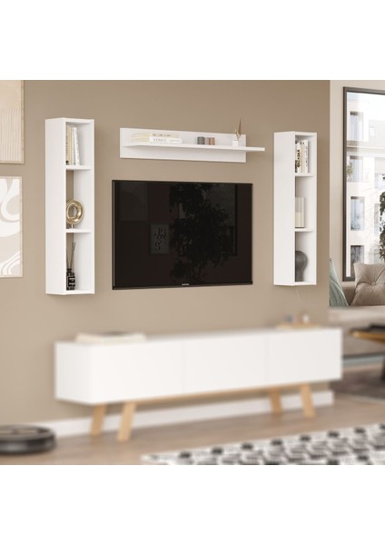 Jabari Duvar Rafı Seti Beyaz Jab2-W fiyatları