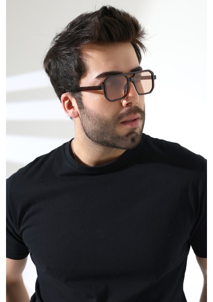 Unisex Kahverengi Retro UV400 Güneş Gözlüğü 23001-1 C3 fiyatları