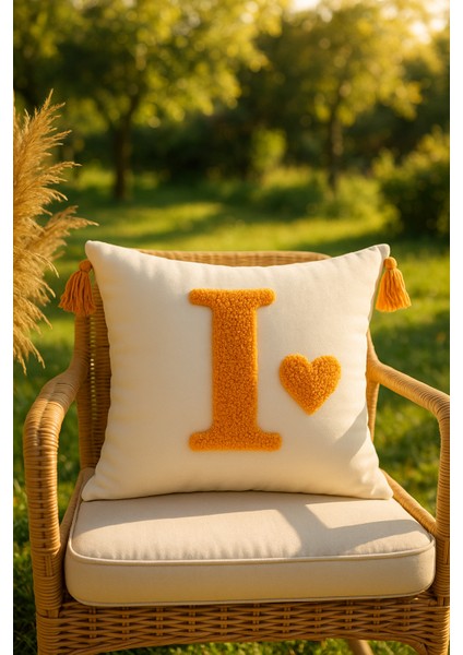 Punch Kırlent Kılıfı Harf Modeli - Saymine