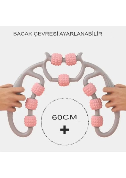Masaj Aleti 9 Tekerlekli Ayarlanabilir Lenf Drenaj Rulosu Bacak Kol Selülit