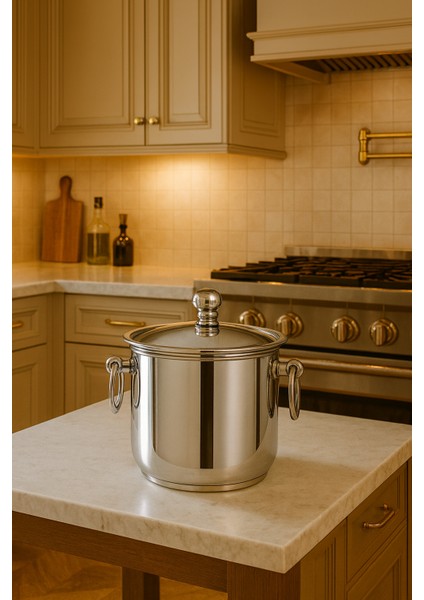 Termoslu Paslanmaz Çelik Buz Kovası Çap:14 Derinlik: 9.5