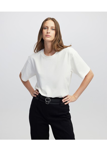 Bisiklet Yaka Basic Tişört IW6250070080018