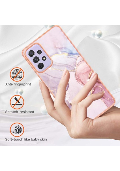 Samsung Galaxy A13 4g Için Telefon Kılıfı, Imd Mermer Desen Elektrapılaşma Çerçevesi Tpu Kapak-Rose Gold 005 (Yurt Dışından) fiyatları