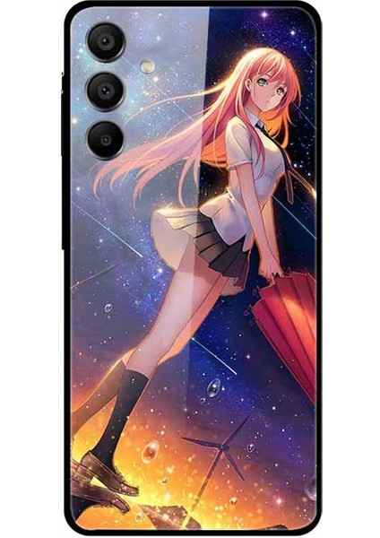 Samsung Galaxy A15 4g/5g Kılıf Anti-Drop Desenli Temperli Cam Telefon Kapağı-Yıldızlı Gökyüzü Kız (Yurt Dışından)