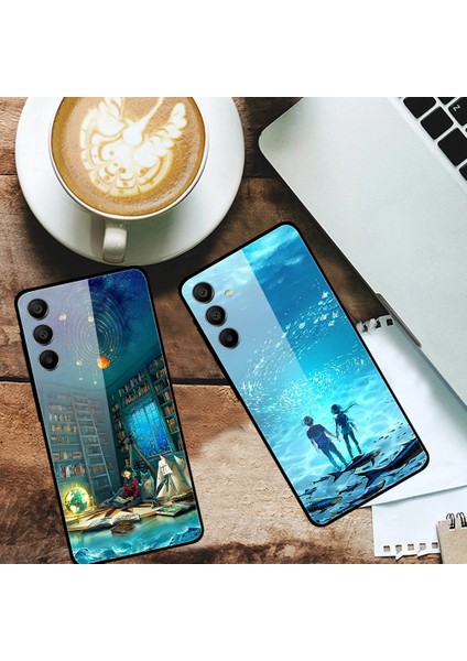 Samsung Galaxy A15 4g/5g Kılıf Anti-Drop Desenli Temperli Cam Telefon Kapağı-Yıldızlı Gökyüzü Kız (Yurt Dışından) fiyatları