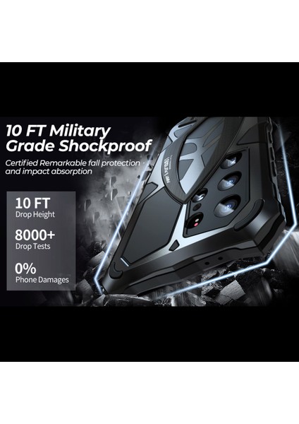 Luphıe Samsung Galaxy S24 Ultra Kılıf Spor Araba Tasarımı Darbeye Dayanıklı Metal + Tpu Telefon Kapağı Ekran Koruyucu Ile-Siyah (Yurt Dışından) modelleri