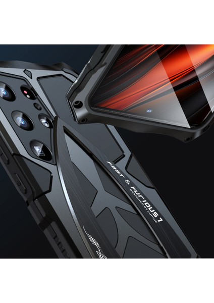 Luphıe Samsung Galaxy S24 Ultra Kılıf Spor Araba Tasarımı Darbeye Dayanıklı Metal + Tpu Telefon Kapağı Ekran Koruyucu Ile-Siyah (Yurt Dışından) indirimleri