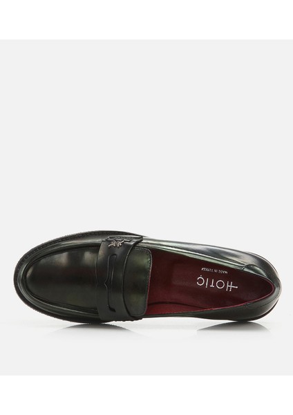Kadın Deri Siyah Loafer fırsatları