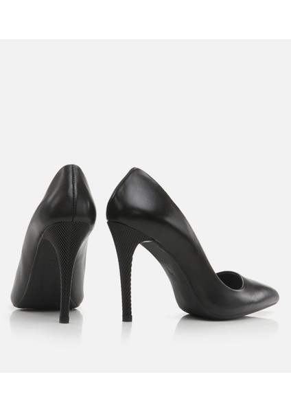 Kadın Deri Siyah Stiletto modelleri