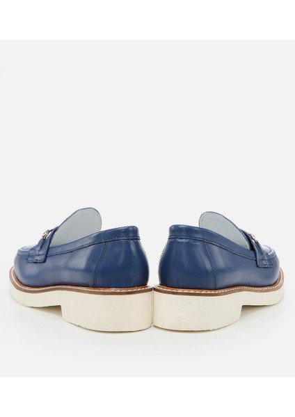 Kadın Deri Lacivert Loafer modelleri