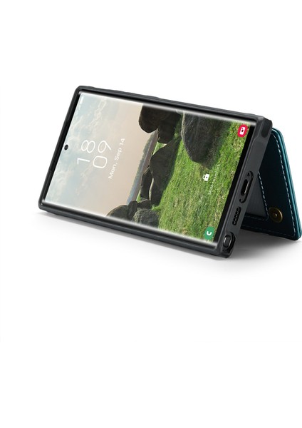 Samsung Galaxy S24 Ultra Cep Telefonu Kılıfı Parlak Rfıd Engelleme 5 Kart Yuvası Kapak-Yeşil (Yurt Dışından) fırsatları