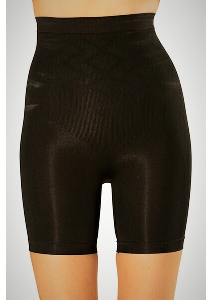 Korse Yüksek Bel Paçalı Korse Siyah