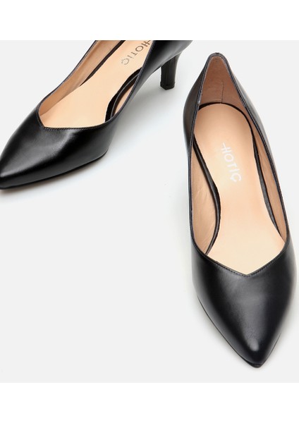 Kadın Deri Siyah Stiletto fırsatları