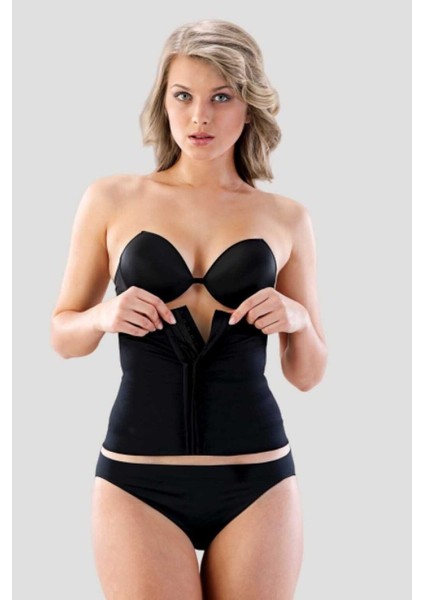 Kadın Siyah Ağraflı Bel Korse