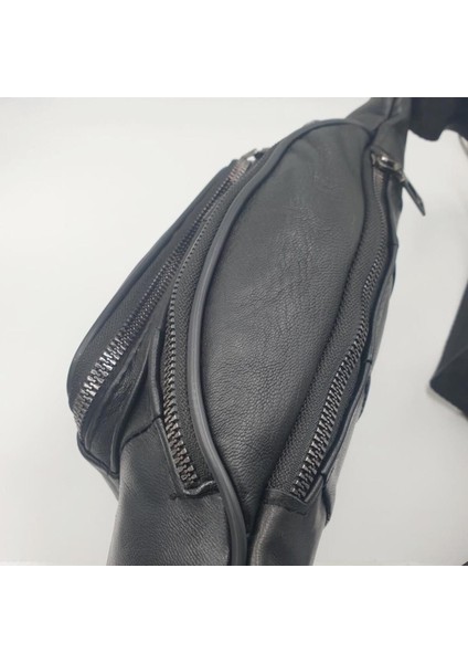 Ayarlanabilir Deri Bel Çantası, Siyah, Şık ve Rahat Kullanım modelleri