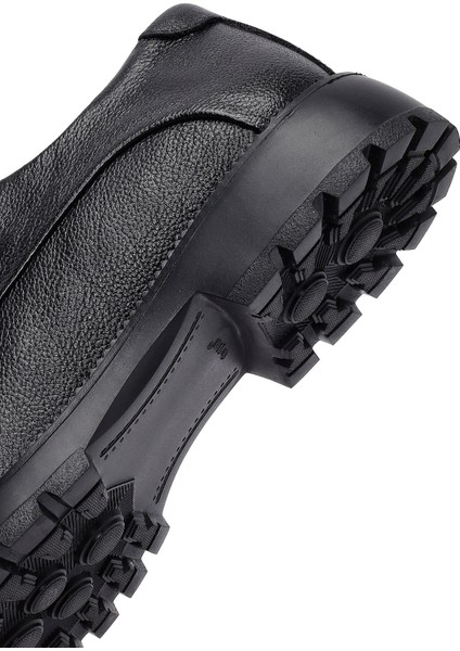 Erkek Siyah Bağcıklı Deri Casual Ayakkabı 25WFD7503FT