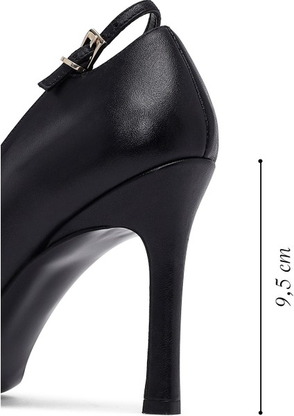 Kadın Siyah Ince Topuklu Deri Stiletto 25AFD162418 fiyatları