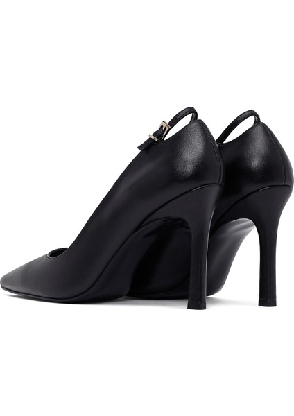 Kadın Siyah Ince Topuklu Deri Stiletto 25AFD162418