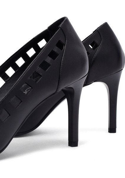 Kadın Siyah Ince Topuklu Deri Stiletto 25AFD162518
