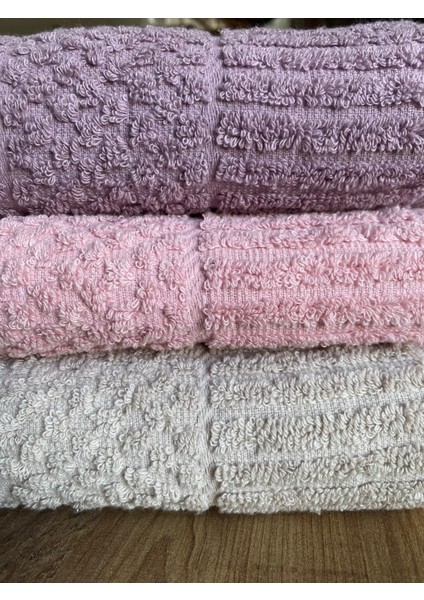 Atlas 3’lü Banyo Havlu Seti – 100X150 cm %100 Pamuk, Yumuşak Dokulu, Örgü Desen. fırsatları