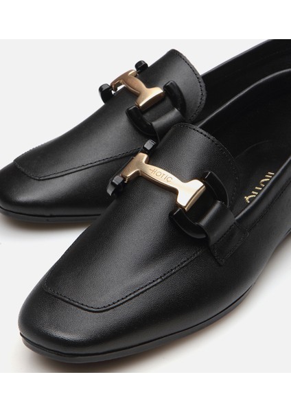 Kadın Deri Siyah Loafer fırsatları