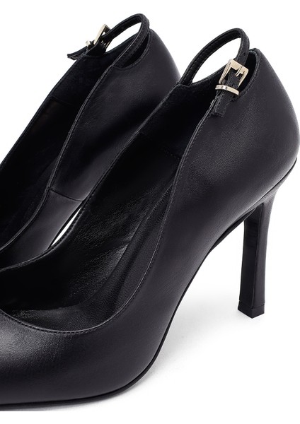 Kadın Siyah Ince Topuklu Deri Stiletto 25AFD162418