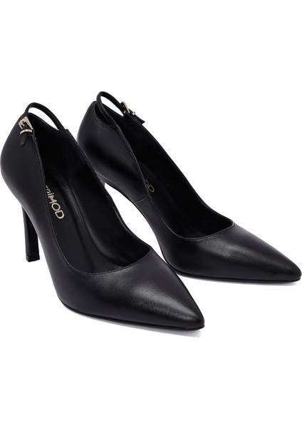 Kadın Siyah Ince Topuklu Deri Stiletto 25AFD162418